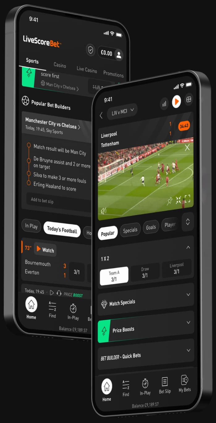 LiveScoreBet native applications